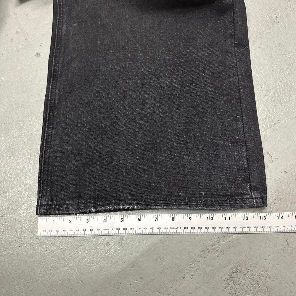 BLACK FADE WIDE LEG BAGGY DENIM WAIST 30 FLAT - Picture 6 of 7
